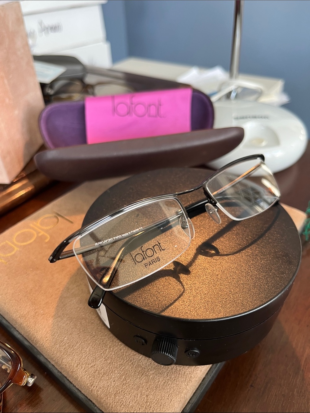 Lafont “King” 015 Black Titanium Semi Rimless. “New” condition 51/19/135”